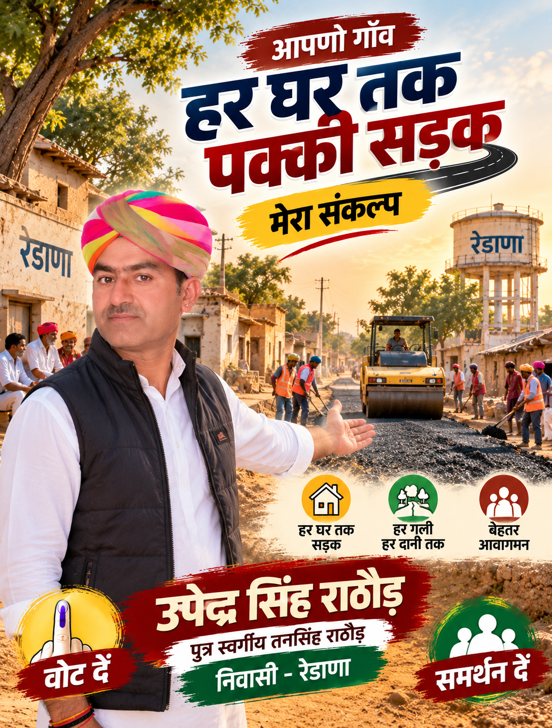 हर घर तक पक्की सड़क - रेडाणा